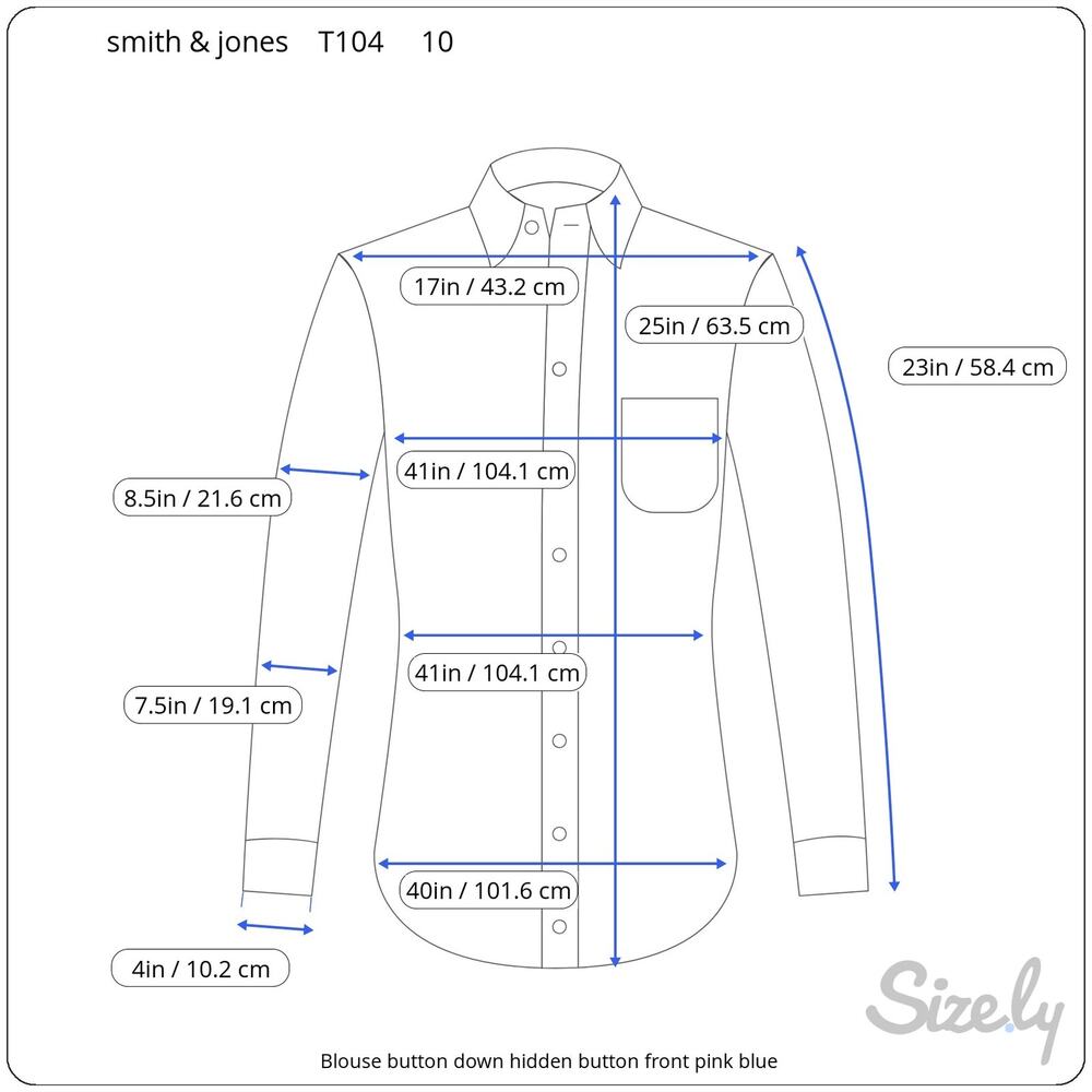 Blouse button down hidden button front pink blue - image 10